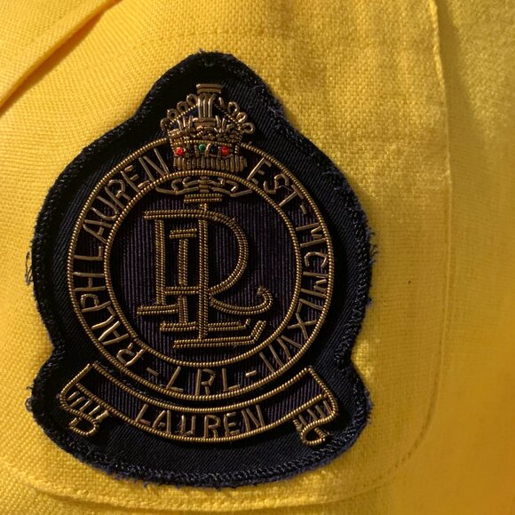 NEW Ralph Lauren Canary Yellow Linen Blazer - Picture 5 of 14